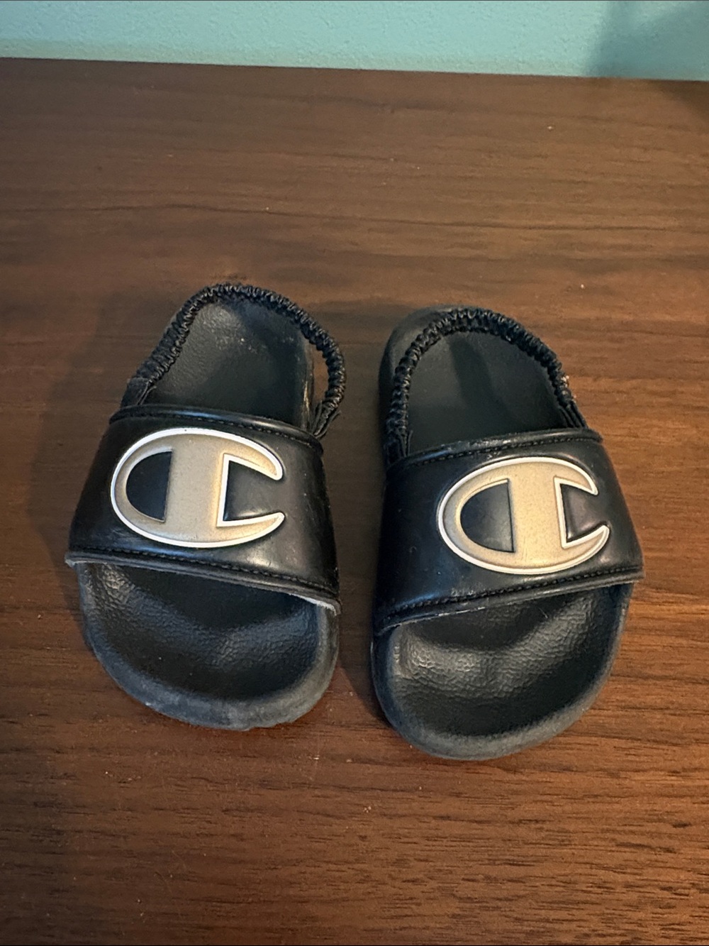 Champion Black Slide Sandal Toddler 5